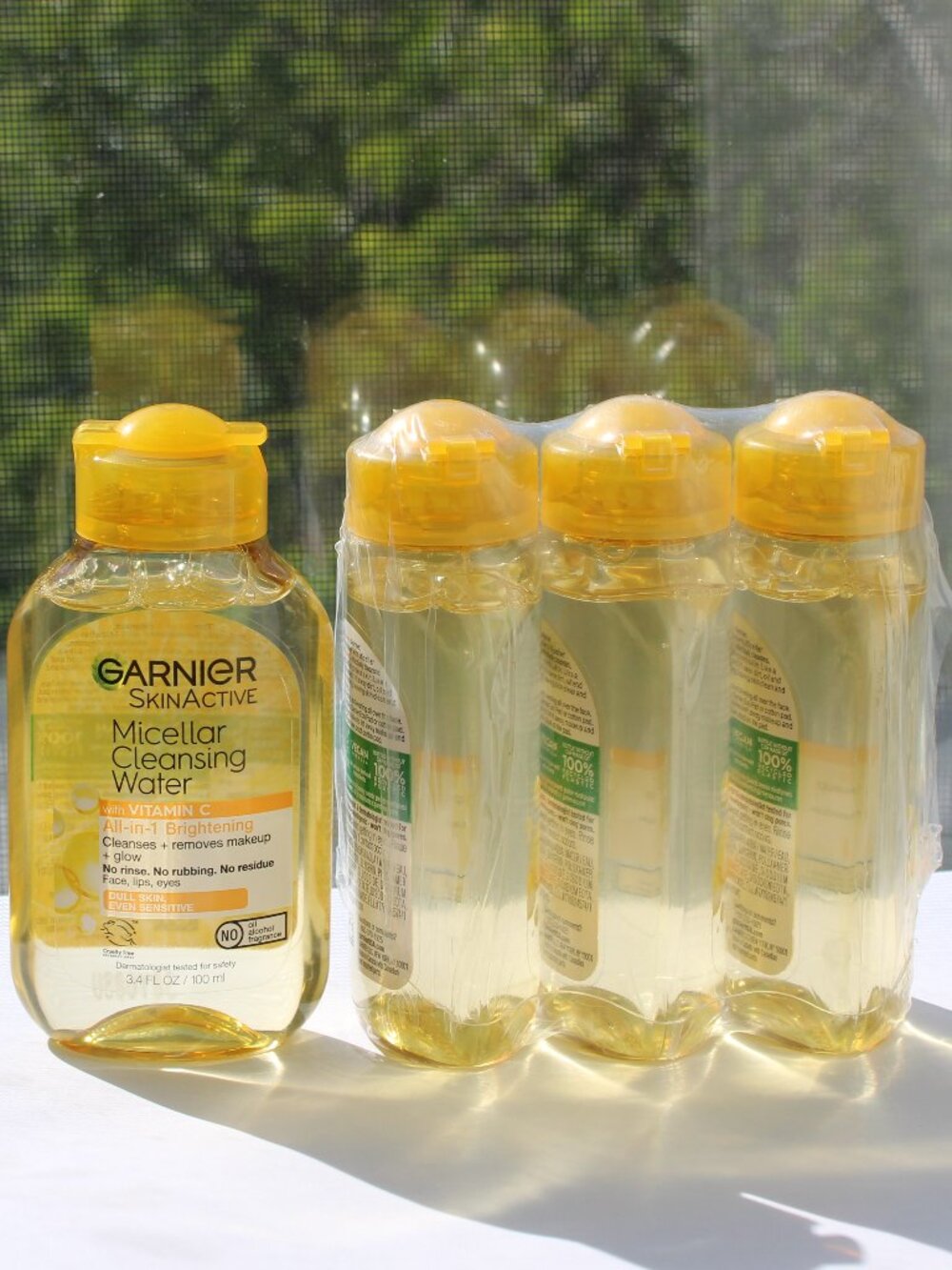 Garnier Vitamin C Micellar Cleansing Water No Rinse Makeup Remover lot of 4